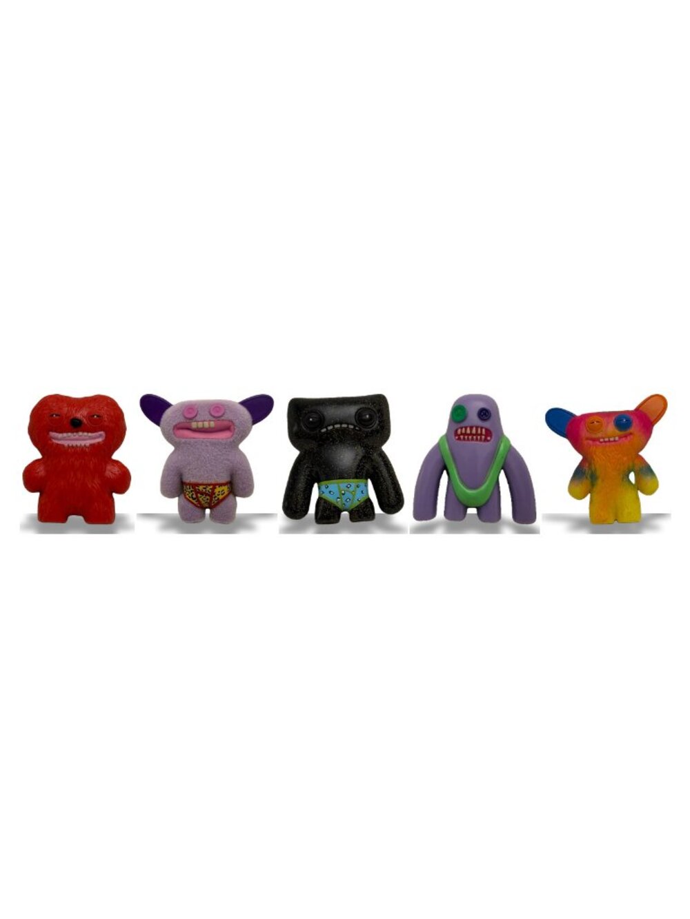 Fuggler 5-Pack Combo 2.5" Mini Monsters Red Purple Rainbow